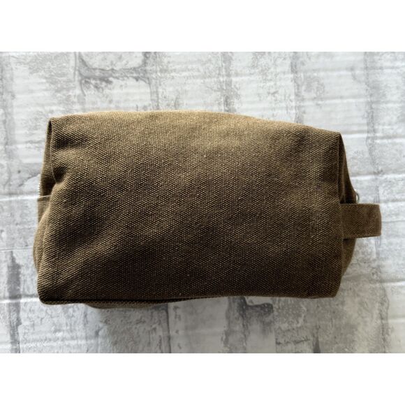 Wild Willies Green Toiletry Canvas Bag Travel Organizer Grooming Pouch - Picture 2 of 6